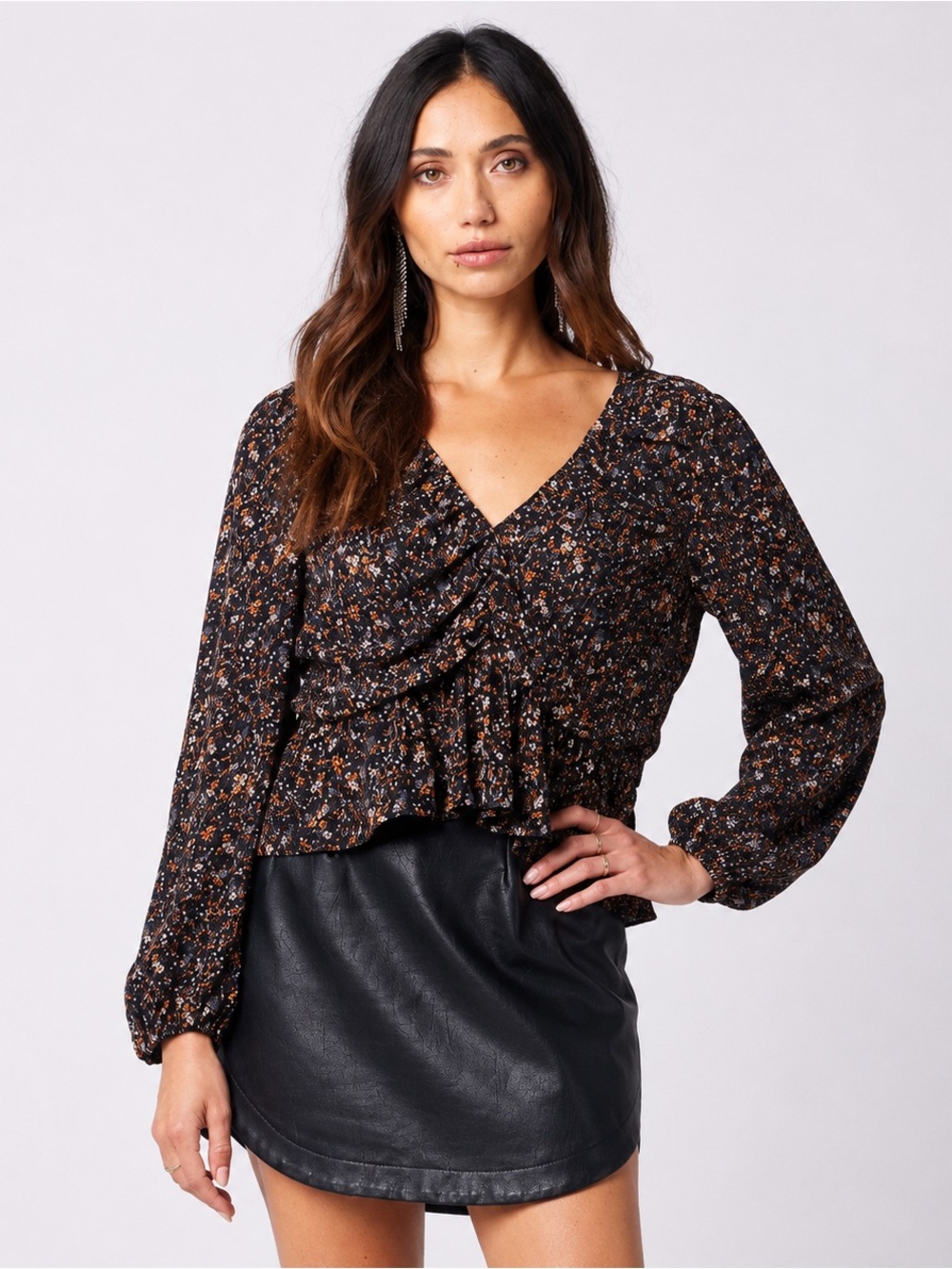 Saltwater Luxe NWT Haven Top Black Boho Chic Lightweight Blouse Women Size M